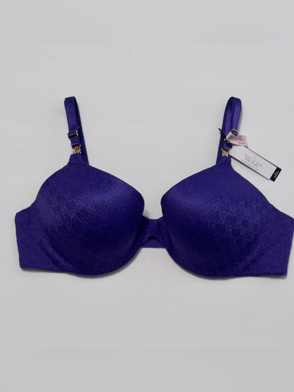 Victoria's Secret Purple Lace Molded T-Shirt Bra Size 36C